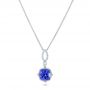  Platinum Tanzanite And Diamond Pendant