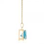 18k Yellow Gold 18k Yellow Gold Trillion Blue Topaz And Diamond Pendant - Side View -  105299 - Thumbnail