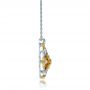 Two-tone Diamond Filigree Pendant - Side View -  1246 - Thumbnail