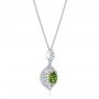 18k Rose Gold 18k Rose Gold Two-tone Tsavorite And Diamond Pendant - Flat View -  106852 - Thumbnail