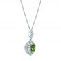  Platinum Platinum Two-tone Tsavorite And Diamond Pendant - Flat View -  106852 - Thumbnail