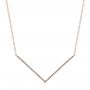 18k Rose Gold 18k Rose Gold V-shaped Diamond Necklace - Three-Quarter View -  105292 - Thumbnail