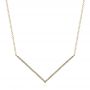 14k Yellow Gold 14k Yellow Gold V-shaped Diamond Necklace - Three-Quarter View -  105292 - Thumbnail
