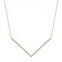 14k Yellow Gold 14k Yellow Gold V-shaped Diamond Necklace - Three-Quarter View -  105292 - Thumbnail