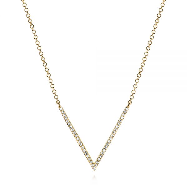 V-Shaped Diamond Necklace - Image