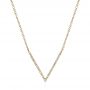 18k Yellow Gold 18k Yellow Gold V-shaped Diamond Necklace - Three-Quarter View -  105293 - Thumbnail