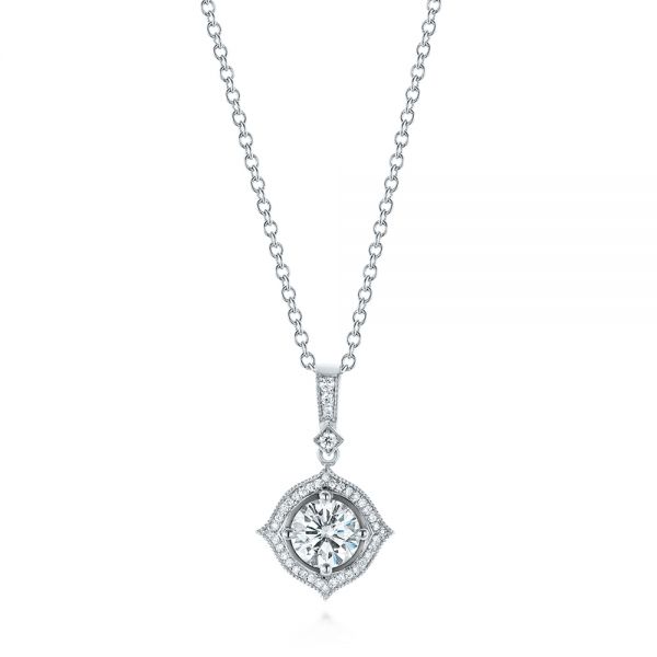 Vintage Diamond Halo Pendant - Image