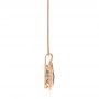 14k Rose Gold Vintage-inspired London Blue Topaz And Diamond Pendant - Side View -  105428 - Thumbnail