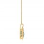 14k Yellow Gold 14k Yellow Gold Vintage-inspired London Blue Topaz And Diamond Pendant - Side View -  105428 - Thumbnail