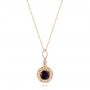 18k Rose Gold Vintage-inspired Diamond And Iolite Pendant