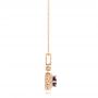14k Rose Gold Vintage-inspired Diamond And Iolite Pendant - Side View -  103432 - Thumbnail