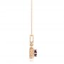 18k Rose Gold 18k Rose Gold Vintage-inspired Diamond And Iolite Pendant - Side View -  103432 - Thumbnail