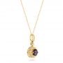 18k Yellow Gold 18k Yellow Gold Vintage-inspired Diamond And Iolite Pendant - Flat View -  103432 - Thumbnail