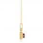 18k Yellow Gold 18k Yellow Gold Vintage-inspired Diamond And Iolite Pendant - Side View -  103432 - Thumbnail