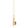 14k Yellow Gold 14k Yellow Gold Vintage-inspired Diamond And Iolite Pendant - Side View -  103432 - Thumbnail