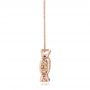 18k Rose Gold 18k Rose Gold White Opal And Diamond Pendant - Side View -  101978 - Thumbnail