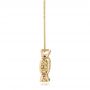 14k Yellow Gold 14k Yellow Gold White Opal And Diamond Pendant - Side View -  101978 - Thumbnail