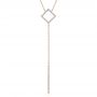 18k Rose Gold 18k Rose Gold Y-shaped Diamond Necklace - Three-Quarter View -  106289 - Thumbnail