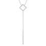 14k White Gold Y-shaped Diamond Necklace - Three-Quarter View -  106289 - Thumbnail