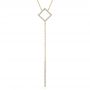 14k Yellow Gold 14k Yellow Gold Y-shaped Diamond Necklace - Three-Quarter View -  106289 - Thumbnail