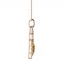 18k Rose Gold And 14K Gold 18k Rose Gold And 14K Gold Yellow And White Diamond Pendant - Side View -  100678 - Thumbnail