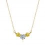 18k Yellow Gold 18k Yellow Gold Yellow And White Diamond Pendant - Three-Quarter View -  106647 - Thumbnail