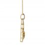 14k Yellow Gold And 14K Gold 14k Yellow Gold And 14K Gold Yellow And White Diamond Pendant - Side View -  100678 - Thumbnail