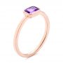 14k Rose Gold Amethyst Fashion Ring - Three-Quarter View -  105406 - Thumbnail