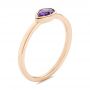 18k Rose Gold 18k Rose Gold Amethyst Fashion Ring - Three-Quarter View -  106457 - Thumbnail