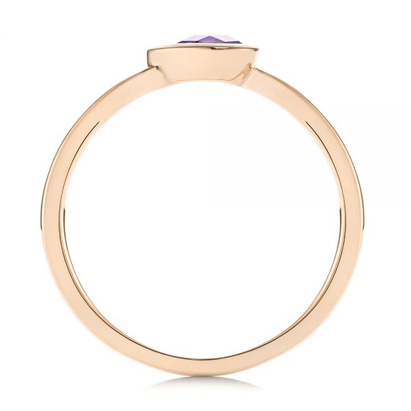 14k Rose Gold 14k Rose Gold Amethyst Fashion Ring - Front View - 106457