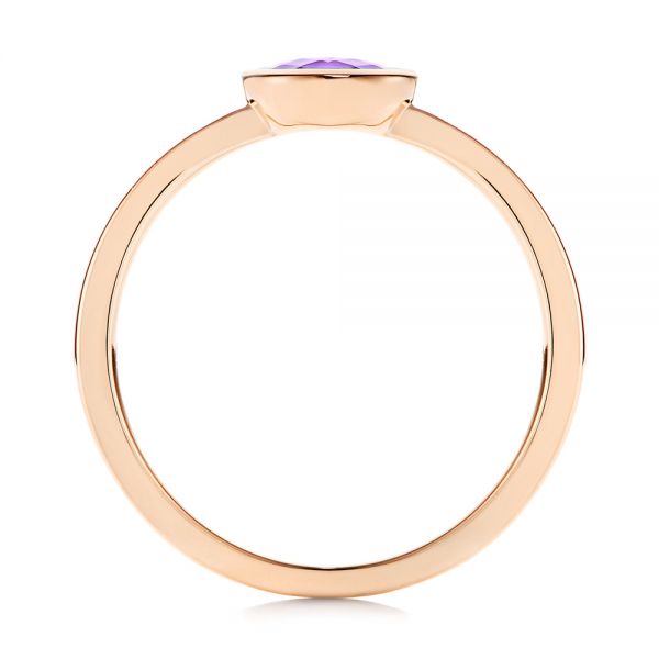 18k Rose Gold 18k Rose Gold Amethyst Fashion Ring - Front View -  106631