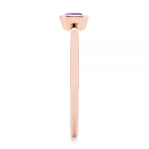 14k Rose Gold Amethyst Fashion Ring - Side View -  105406