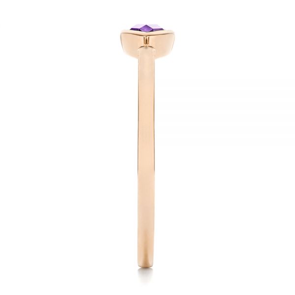 14k Rose Gold 14k Rose Gold Amethyst Fashion Ring - Side View - 106457