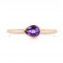 18k Rose Gold 18k Rose Gold Amethyst Fashion Ring - Top View -  106457 - Thumbnail