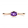 18k Rose Gold 18k Rose Gold Amethyst Fashion Ring - Top View -  106631 - Thumbnail