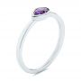  Platinum Platinum Amethyst Fashion Ring - Three-Quarter View -  106457 - Thumbnail