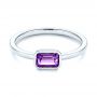  Platinum Platinum Amethyst Fashion Ring - Flat View -  105406 - Thumbnail