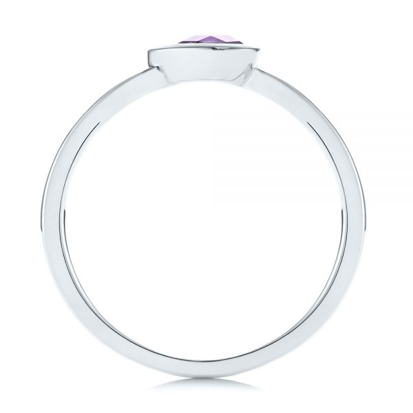  Platinum Platinum Amethyst Fashion Ring - Front View -  106457