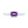 Platinum Platinum Amethyst Fashion Ring - Top View -  105406 - Thumbnail