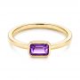 14k Yellow Gold 14k Yellow Gold Amethyst Fashion Ring - Flat View -  105406 - Thumbnail