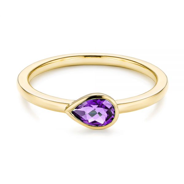 14k Yellow Gold 14k Yellow Gold Amethyst Fashion Ring - Flat View -  106457