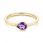 18k Yellow Gold 18k Yellow Gold Amethyst Fashion Ring - Flat View -  106457 - Thumbnail