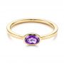 14k Yellow Gold 14k Yellow Gold Amethyst Fashion Ring - Flat View -  106631 - Thumbnail