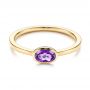 14k Yellow Gold 14k Yellow Gold Amethyst Fashion Ring - Flat View -  106631 - Thumbnail