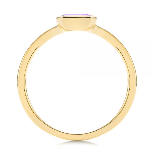 14k Yellow Gold 14k Yellow Gold Amethyst Fashion Ring - Front View - 105406