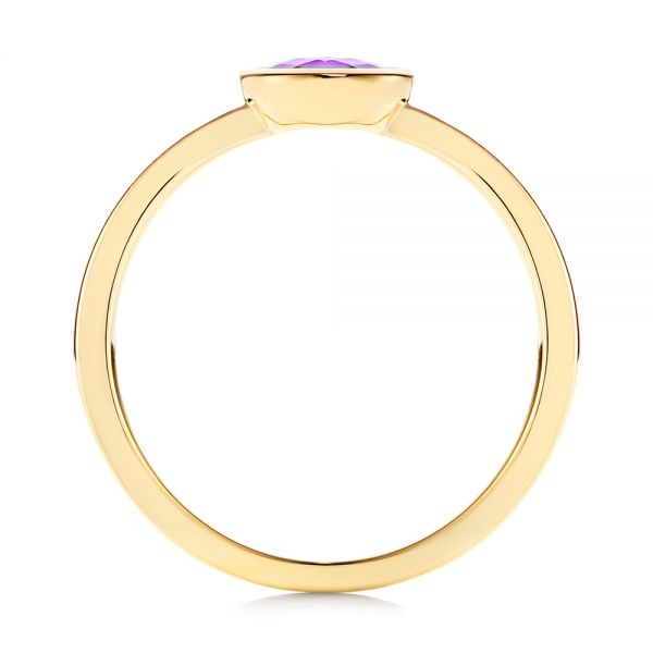 14k Yellow Gold 14k Yellow Gold Amethyst Fashion Ring - Front View -  106631
