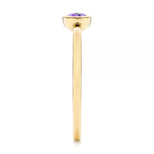 14k Yellow Gold 14k Yellow Gold Amethyst Fashion Ring - Side View -  106631