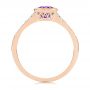 18k Rose Gold 18k Rose Gold Amethyst And Diamond Fashion Ring - Front View -  106029 - Thumbnail