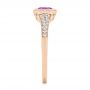 18k Rose Gold 18k Rose Gold Amethyst And Diamond Fashion Ring - Side View -  106029 - Thumbnail