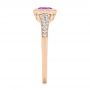18k Rose Gold 18k Rose Gold Amethyst And Diamond Fashion Ring - Side View -  106029 - Thumbnail